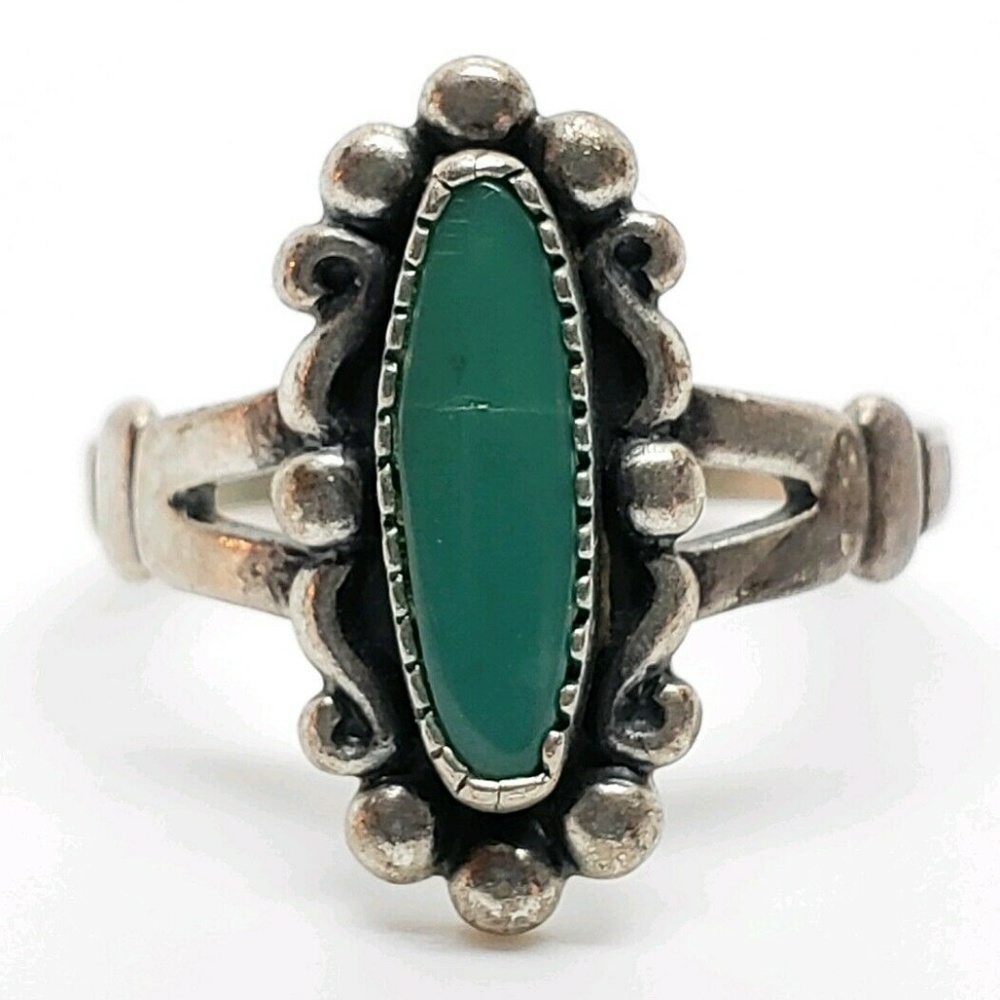 Vintage Bell Trading Post Turquoise Ring Size 4.5